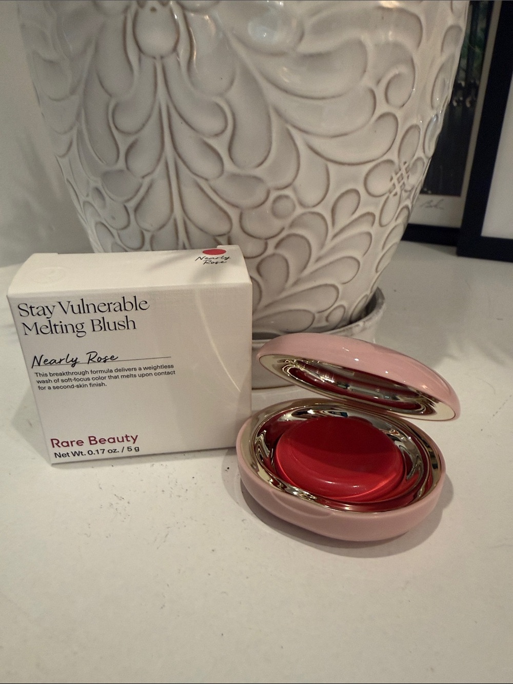 NEW Rare Beauty Stay Vulnerable Melting Blush Nearly Rose Full Size 5g